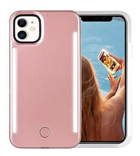 Para iPhone 11 Iluminacion Led Luz Selfie Recargable Rose