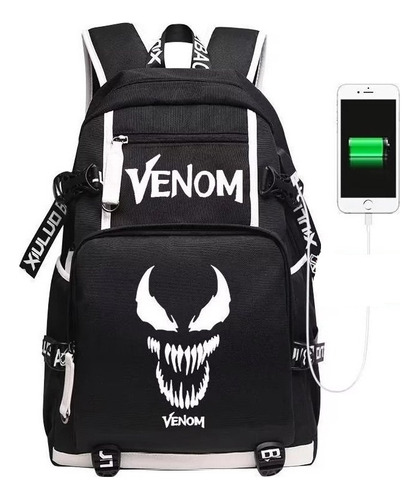 Mochilas Venom Mochilas Escolares De Moda Con Puerto Usb