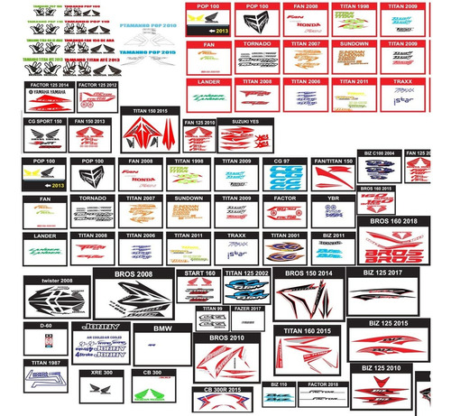 Pack Vetores Decais Motos Várias Motos