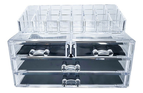Imagen 6 de 9 de Organizador De Acrílico Para Maquillaje Cosméticos 4 Cajones