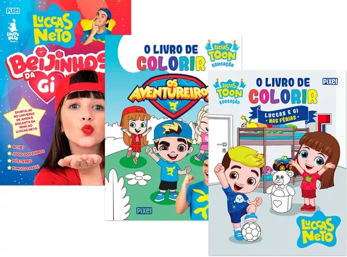 Kit Colorir Luccas E Gi Nas Férias + colorir Os Aventureiros