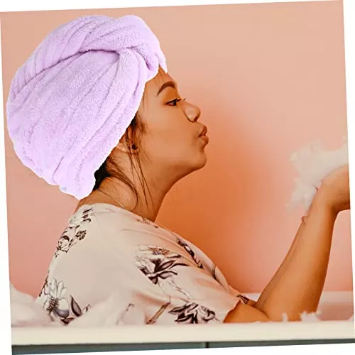 FOMIYES 2 toallas de baño de microfibra para toalla de pelo para secado de  cabello, gorra de secado rápido, toalla de secado rápido, gorro de pelo