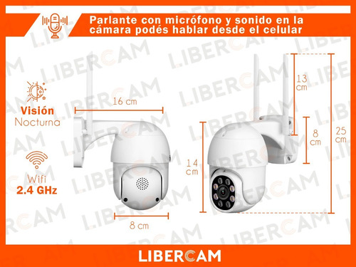 Imagen 4 de 10 de Camara Wifi Exterior Ip Domo Seguridad Inalambrica Microfono
