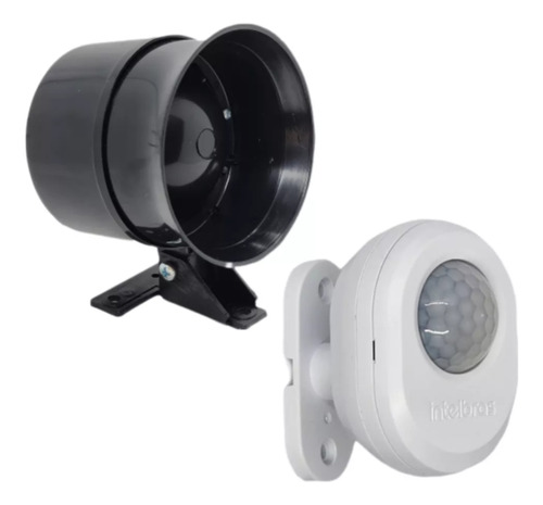Kit Alarme Sirene E Sensor De Presença Bivolt Anti-roubo