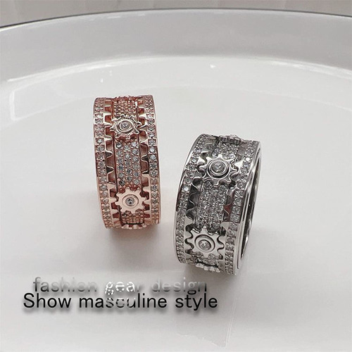 Anillo Giratorio 3d Geométrico Para Hombres Y Mujeres