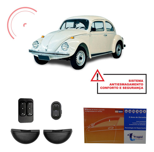 Kit Vidro Elétrico Tragial Vw Volkswagen Fusca