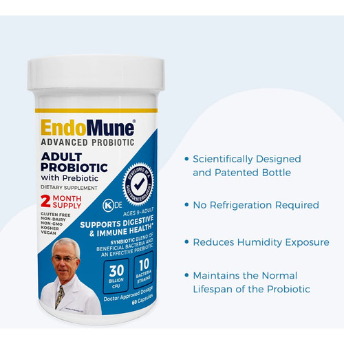 Endomune Advanced Adult Multi-strain Probiotic Supplement Wi