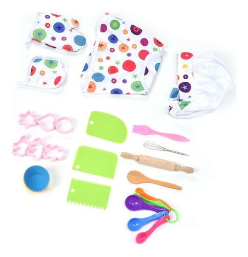 26 Pcs Children Chef Set Lavable Safe Kids Chef Juego De