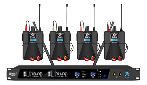 Monitor In-ear Debra  Er-202 Uhf Bluetooth 4 Receptores