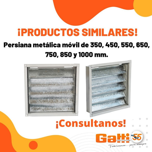 Imagen 8 de 10 de Persiana Movil Plástico Para Extractor De 4 Y 6 Pulgadas