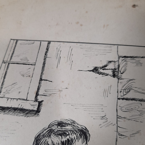 Imagem 7 de 7 de Pintura Desenho Bico De Pena Nanquim Datado 1953 Antigo