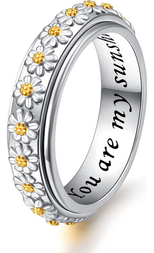 Anillo Ajustable Antiestrés Giratorio Var Diseños