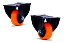 Comprar 2 Rodizio 3 Pol. Fixo Laranja Serie 312 Colson Cu002Frolamento