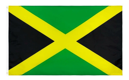 Bandera oficial de Jamaica de doble cara (1,50 x 0,90)