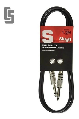 Imagen 1 de 3 de Cable Plug A Plug Standard 6mm Stagg Sgc15 X 1,5 Mts