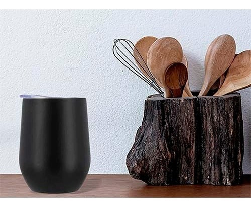 Vaso Térmico 414 Ml Acero Inoxidable Negro Linnar Vaso Liinar