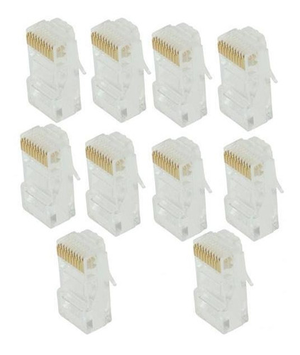 2 X 10pcs Rj50 Módulo Conector De Red Módulo De Borrar