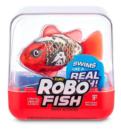 Robô Alive Fish Nada De Verdade Vermelho - Fun Divirta-se