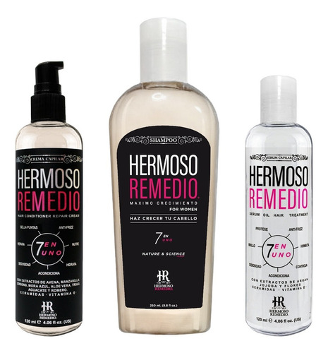 Imagen 1 de 7 de Kit Cabello Hermoso Tratamiento Caída Crece Repara Protege