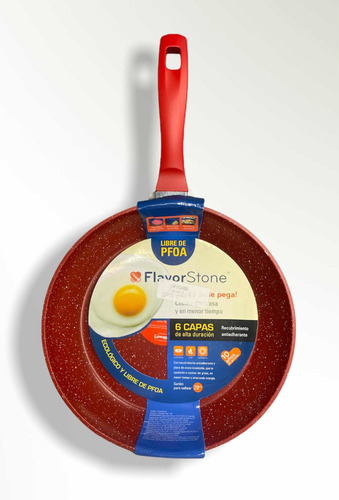 Imagen 2 de 3 de Sartén Flavorstone 28 Cm Rojo