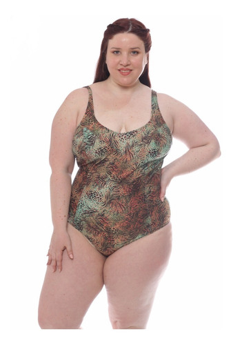 Imagen 2 de 5 de Malla Entera Oferta Talles Grandes Mujer
