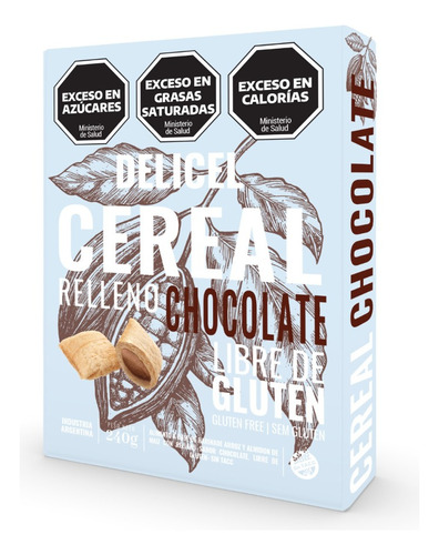 Cereal Relleno Sabor Chocolate Sin Tacc Delicel X 240 Grs.