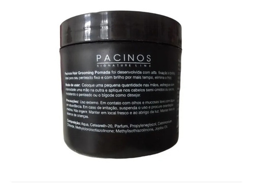 Imagem 4 de 6 de Kit Pomada + Matte Pacinos Com Brilho E Alta Fixação 150gr