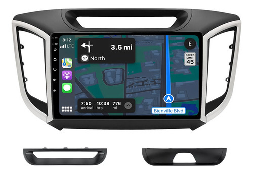 Multimidia 9p Creta 14/21 Carplay Android Auto Mp5 + Ré