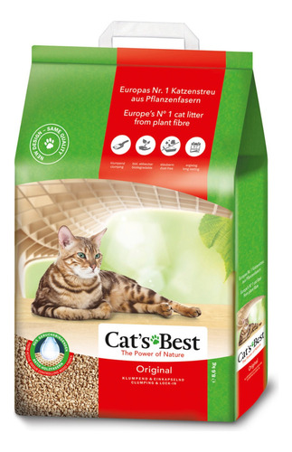  Arena Natural Cat's Best Sin Esencia Para Gato, 8.6 Kg 