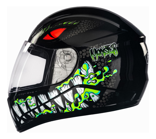 Casco Moto Integral F9 Monster Visor Simple