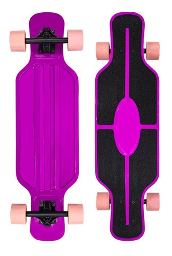 Patineta Longboard De Plástico Juvenil Con Lija 78 Cm Skate