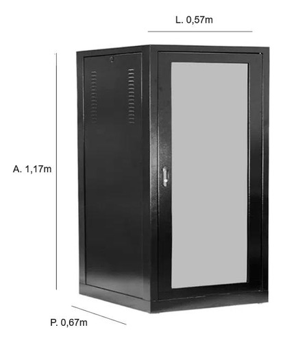 Rack De Piso Fechado Padrão 19 20us X 670mm Servidores