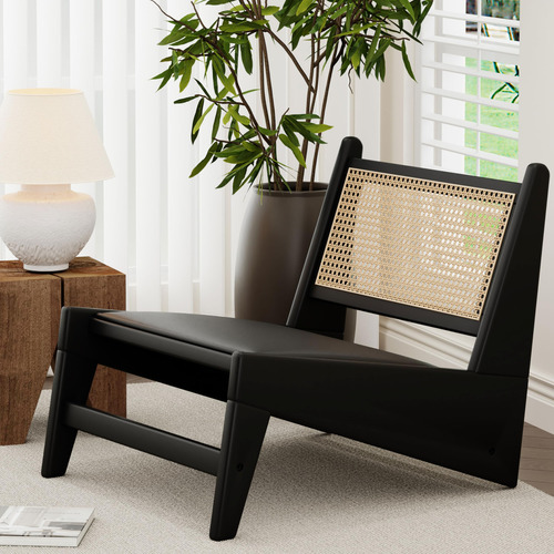 Silla De Ratán Moderna Sin Brazos Para Sala Y Dormitorio