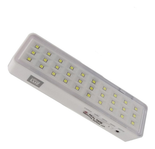 Luminaria De Emergência 30 Leds 2w Bivolt Slim Cor Branco Bivolt 110V 220V