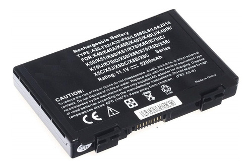 Bateria P/notebook Asus K40 K50 K60 K70 F82-5200mah Garantia