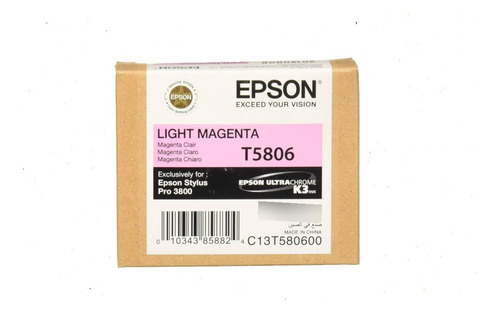 Cartucho Epson T5806 Stylus Pro 3800  Vivid Light Magenta