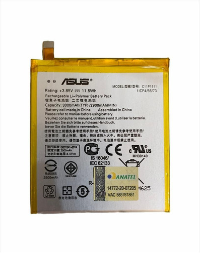 Bateria Asus Zenfone 3 Original C11p1511 Envio Imediato