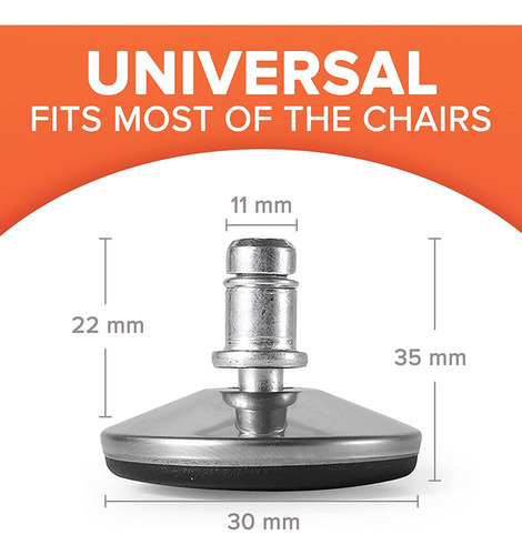 . Silla De Oficina Bell Glides: Reemplaza Las Ruedas Por