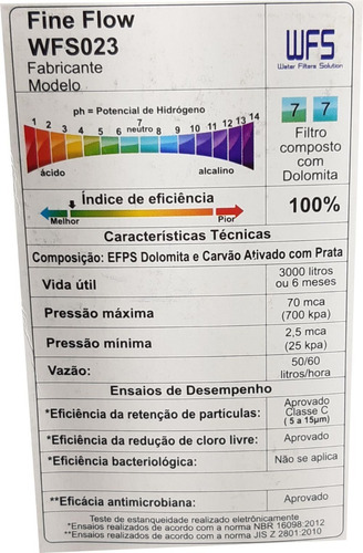Kit 2 Filtros Água Refil Eletrolux Pa21g Pa31g Pa26g Pe11b