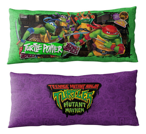 Almohada Super Jumbo Doble Vista Tortugas Ninja