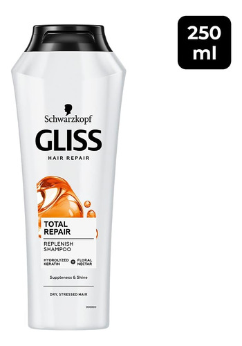 Schwarzkopf Gliss Total Repair 19 Shampoo 250 Ml - Pacote De