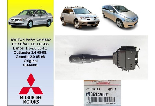 Imagen 2 de 5 de Switch De Cambio De Luces Lancer, Outlander, Grandis