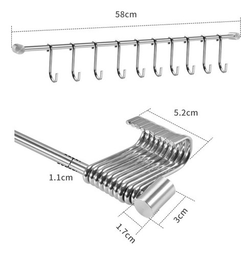 Estante Para Utensilios De Cocina, Perchero Para Colgar En