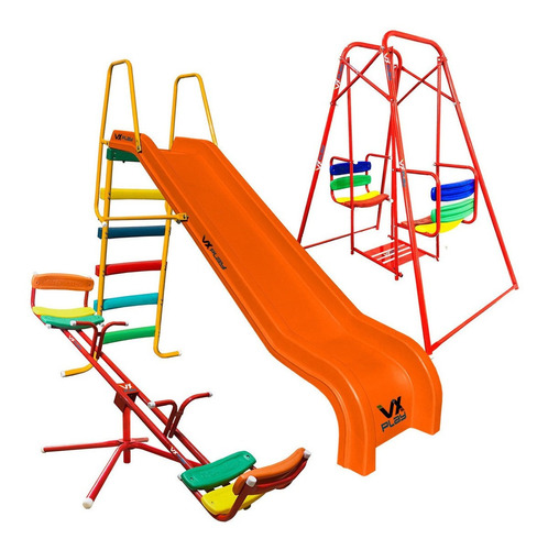 - Tobogán Infantil 5 Escalones Pvc Hamaca Sube Baja Vxplay