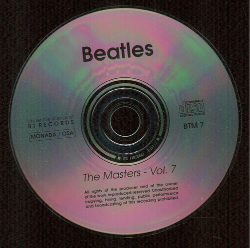 The Beatles Cd Unsurpassed 16 Masters Mono/st 91 Nuevo+envio