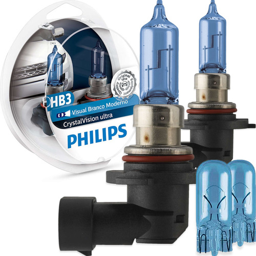 Imagem 1 de 6 de Kit Lâmpada Philips Crystal Vision Ultra Hb3 60w-12v 4300k
