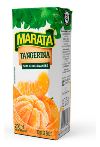 Suco Maratá Nectar De Fruta Tangerina 27 Cx 200ml