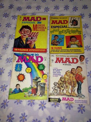 4 Revistas Mad Uma Edição Tripla Anos 80/90 Ler Tudo 149,99 