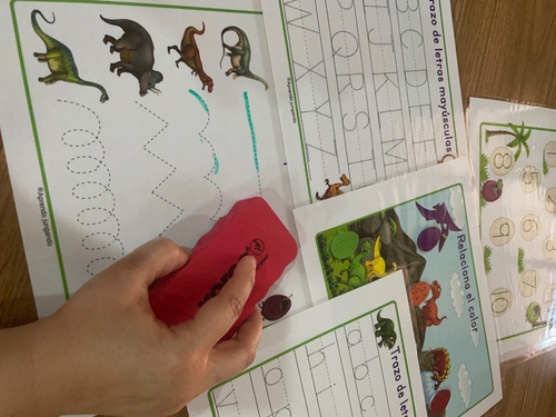 Imagen 7 de 8 de Aprende Jugando Con Los Dinosaurios Letras/números Didactico