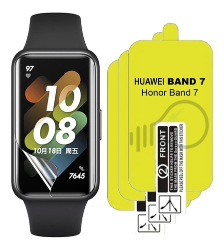 3 Micas De Hidrogel Para Huawei Band 7 Protector De Pantalla